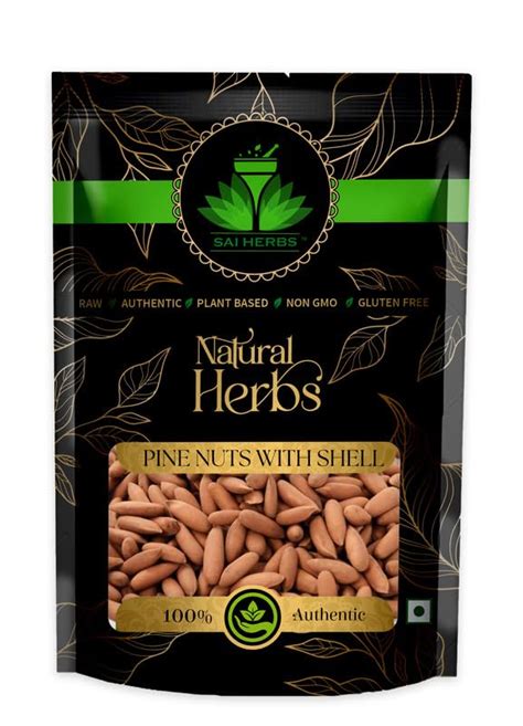 SAI HERBS Lebanon Chilgoza Pine Nuts With Shell - Jumbo Chilgoza Seeds ...