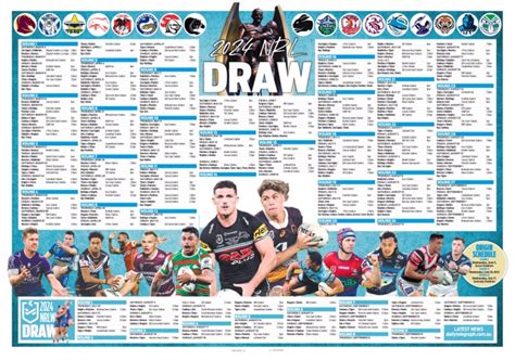 2024 NRL RUGBY ALL TEAMS MATCH FIXTURE POSTER,ALL TEAMS BARGAIN 1 ...