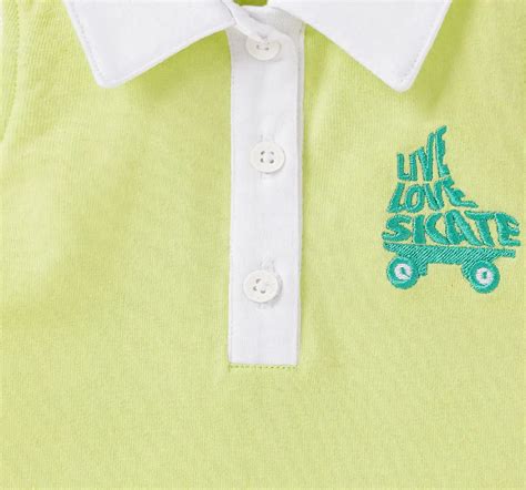 Ed-a-Mamma Sustainable Girls Embroidered Collar Tee