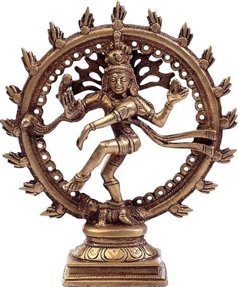 Buy Exotic India Brass Nataraja Statue, 3.81 cm x 13.97 cm x 16.51 cm ...