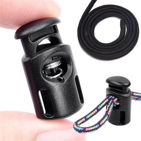 NIHSPRUHAY 12 PCS Plastic Spring Cord Locks + 5 Meter Cord Drawstring ...