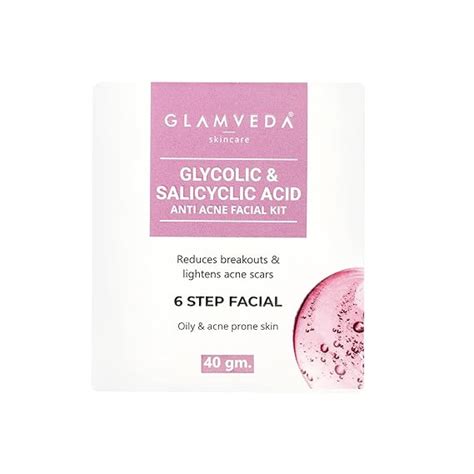 Glamveda Glycolic & 2% Salicylic Anti Acne Facial Kit | Pimple Care ...