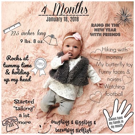 4 month baby milestone | Baby quotes, Monthly baby pictures, Baby smile quotes