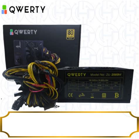 Jual Power Supply Qwerty 2000 Wat Mining Cryptocurrency ~ Support 12 ...