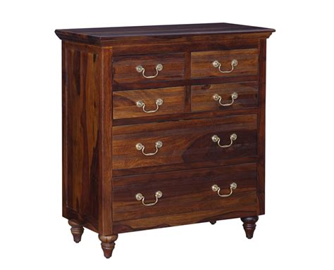 Buy Calgary Solid Wood 6 Drawers Chest Of Drawer Online on Furniselan