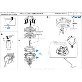 VDO - Kit di montaggio galleggianti 5-fori SAE flangia Ø54mm