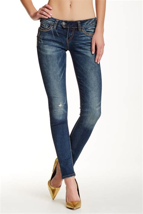 Lyst - Silver Jeans Co. Tuesday Low Rise Skinny Jean - 29-31" Inseam in ...