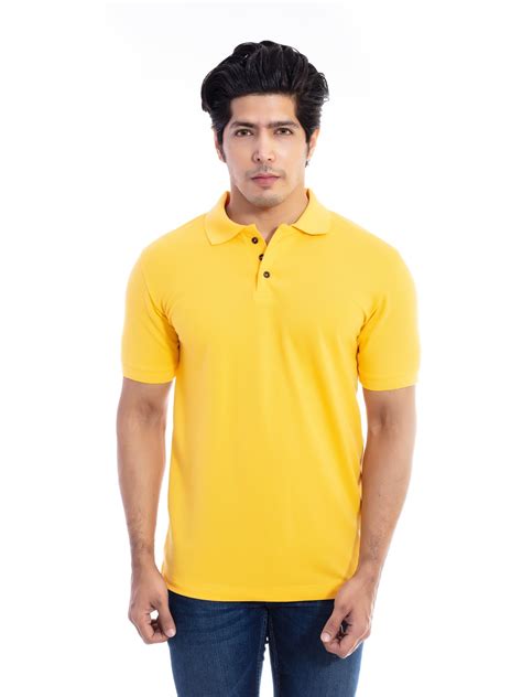 Men's Mustard Yellow Polo Collar T-shirt.– Neuronlifestyle