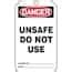 Accident Prevention Tags; Danger: Unsafe - Do Not Use from Cole-Parmer ...