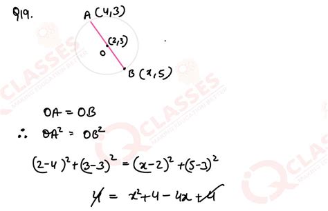 Assertion (A): If the points A(4, 3) and B(x, 5) lie on a circle with ...