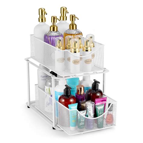 Sorbus 2 Tier Organizer Baskets with Mesh Sliding Drawers -Ideal ...