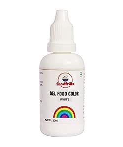 foodfrillz White Food Gel Color, 20 ml Finest colour for Cake,Cookies ...