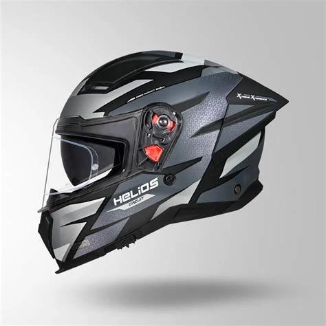 STUDDS HELIOS D2 CIRCUIT HELMET (MATT BLACK CHAMELEON GREY/PINK)