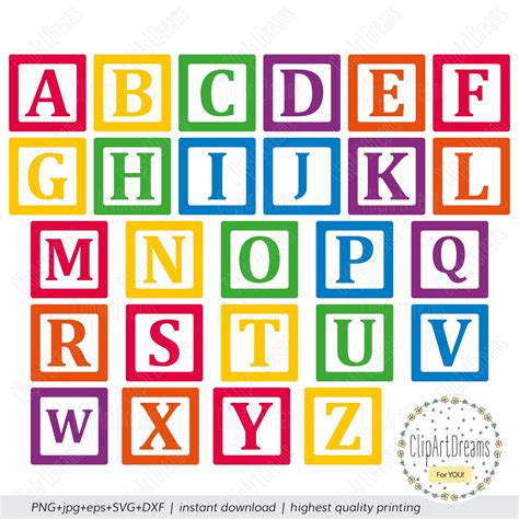 Building block font SVG Toy blocks letters alphabet ABC baby Svg ...