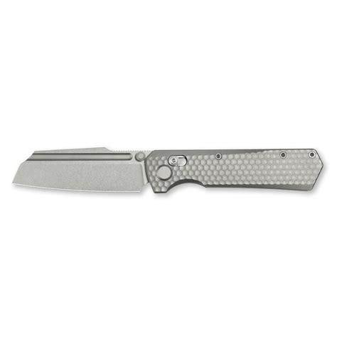 GEO Knife Noxiz Axis lock Folding Knife Gray 6AL4V Titanium Handle 3.1