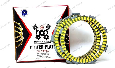 MECH AUTO PARTS PAPER BASE CLUTCH PLATES FOR HONDA SHINE/SHINE SP ...