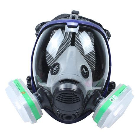 Large View Gas Mask Facepiece Painting With Filter Durable Head-mounte ...