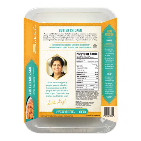 Sukhi's Indian Food | Butter Chicken Curry Gluten Free Entree 15oz ...