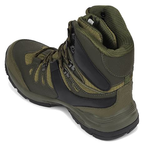 Buy Leap7x Olive Green Sports Lacing Trekking Shoes For Men