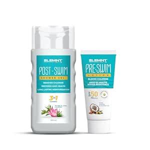 Elemnt Swim Skincare Combo - Pre Swim Body Lotion SPF 50 (50ml) & Post ...