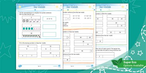 Maths Bar Models Activities (Ages 6 - 7) (teacher made)
