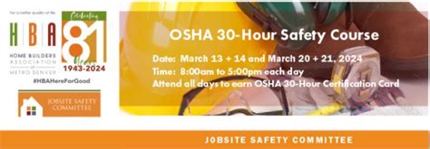 OSHA 30-Hour Safety Course, SFI Compliance, Inc., Cottonwood, 13 March ...
