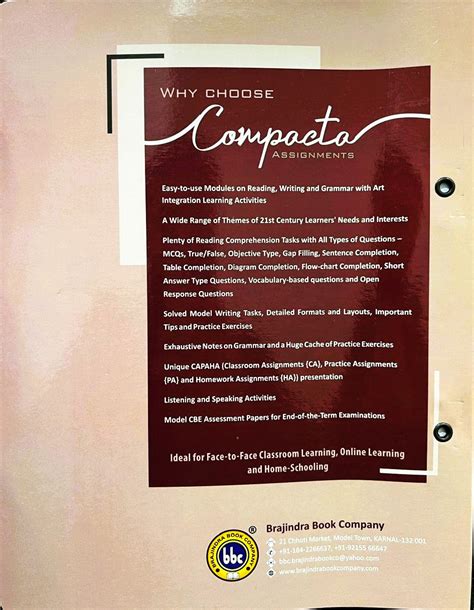 BBC Compacta English Assignments Class 6 - Latest for 2025-2026 Sessio ...