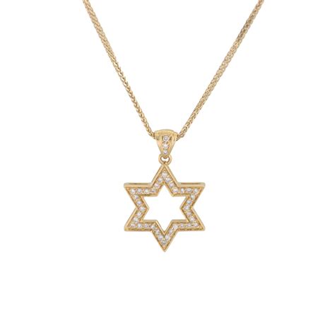 Behold this magnificent Star of David diamond encrusted pendant ...