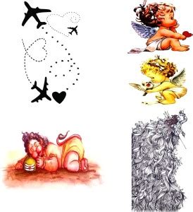 voorkoms Lord Hanuman And Shiva And Baby And Aeroplan Temporary Tattoo ...