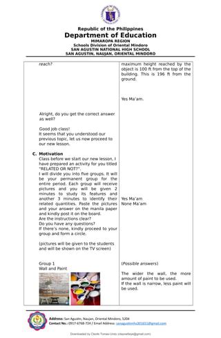 Image result for Chapter Wise Lesson Plan Class 9 Math