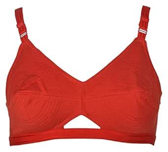 Buy Beautys Choices Non-Wired Bra (CHARMIS0004-32, Red, 32) at Amazon.in