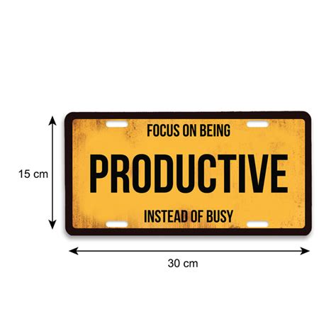 Inspirational License Plate: Productive – Motivational Gifts