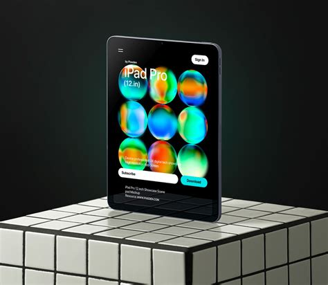 Psd iPad Pro Mockup Showcase Scene | Pixeden Club