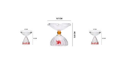 Buy Borotech Borosilciate Diya for Pooja Set of 3 - 1 Large and 2 Small ...
