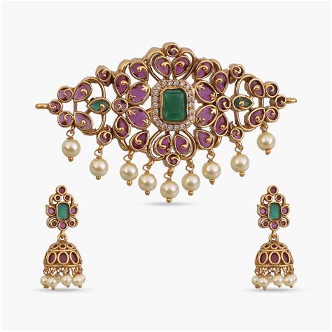 Buy Pranika Antique Choker Set | Tarinika – Tarinika India