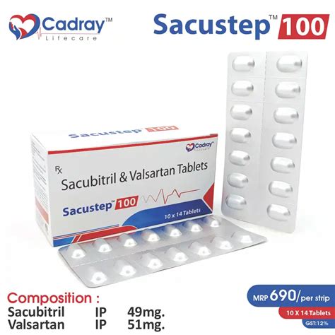 (Sacubitril 49 mg + Valsartan 51 mg tablet) Sacustep 100 tablet