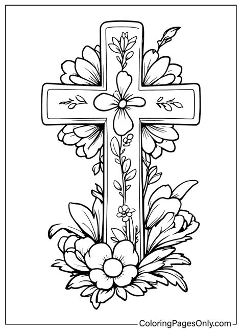 Crosses Coloring Pages - Jace Printable