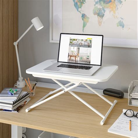 DUBBLA laptop stand, white, 60x40 cm (235/8x153/4") - IKEA