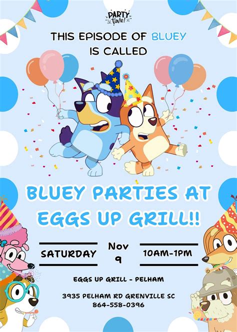 It is time for a Bluey Party!!!!!! , 3935 Pelham Road, Greenville, SC ...