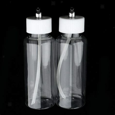2X Airbrush 22ml Spray Paint Ink Cup Bootles for Air Compressor Kit ...