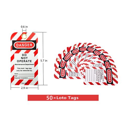 SAFBY 50 Keyed Different Lockout Tagout Locks with 50 Lock Out Tag Out ...