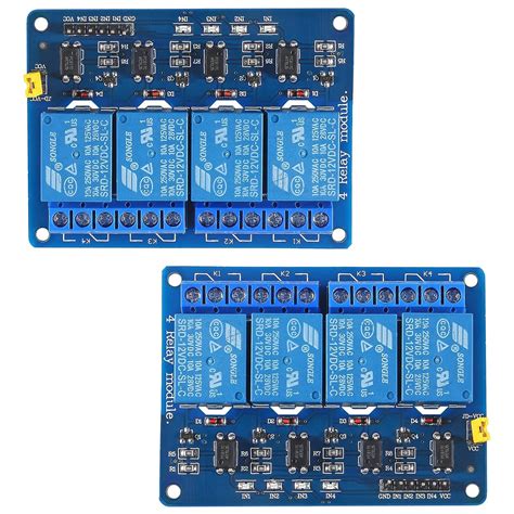Buy Alinan 2pcs 4 Channel DC 12V Relay Module with Optocoupler ...