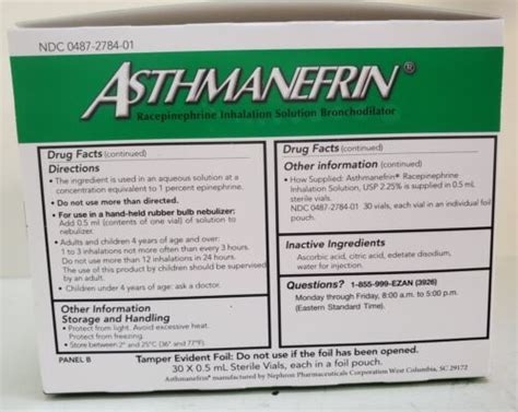 Asthmanefrin Asthma Medication Refill, 30 Contagem | Ubuy India