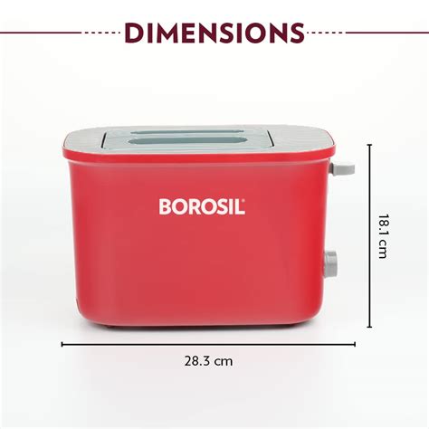 Borosil Krispy 800 Watt Pop-Up Toaster | Red – Rasoi Shop