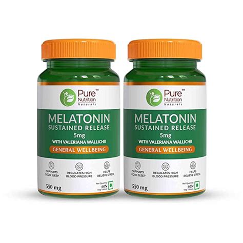 Buy Pure Nutrition Melatonin 5mg, Sustained Release, Melatonin ...