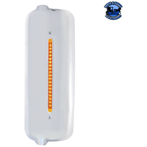 MIRROR COVER WITH 19 AMBER LED 12" REFLECTOR LIGHT BAR FOR PRE-2005 FL ...