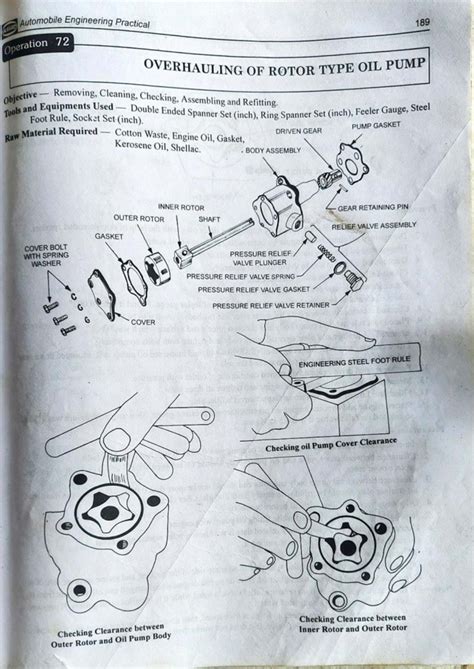 Automobile Engineering Practical 189: Rotor Type Oil Pump Overhaul Expt ...