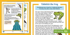 Tiddalick the Frog Activity Pack Aboriginal Dreaming Story