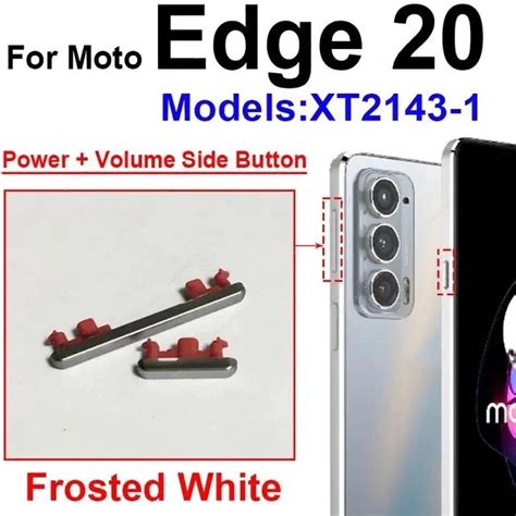 External Power and Volume Buttons For Moto Edge 20 : Pearl White ...