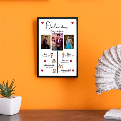 Our Love Story Frame - Customised Couple Gift | Gifting Studio ...